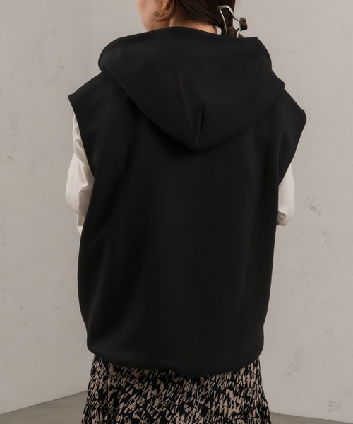 Ezick(エジック)の「ノースリプルパーカー(パーカー・レディース・スモークピンク/ブラック/グレー系その他・FREE)」の8枚目の写真