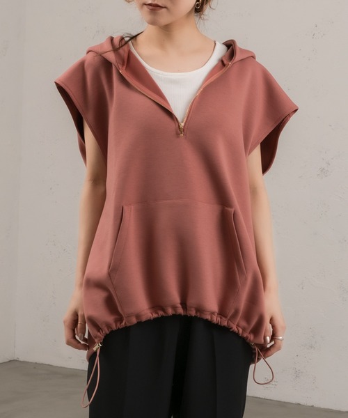 Ezick(エジック)の「ノースリプルパーカー(パーカー・レディース・スモークピンク/ブラック/グレー系その他・FREE)」の21枚目の写真