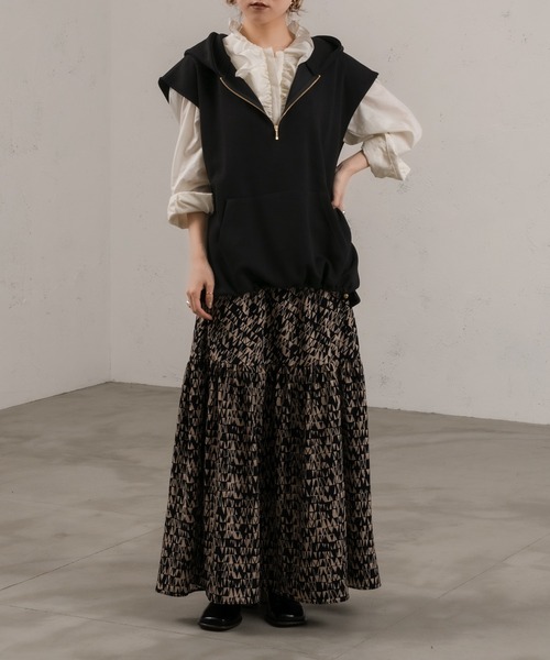 Ezick(エジック)の「ノースリプルパーカー(パーカー・レディース・スモークピンク/ブラック/グレー系その他・FREE)」の10枚目の写真