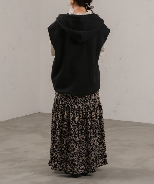 Ezick(エジック)の「ノースリプルパーカー(パーカー・レディース・スモークピンク/ブラック/グレー系その他・FREE)」の12枚目の写真