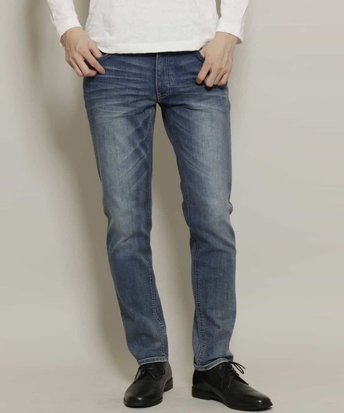 MK MICHEL KLEIN HOMME (エムケーミッシェルクランオム)の「スキニーデニムパンツ(デニムパンツ・メンズ・ネイビー/ブルー・46/48/50/44)」の2枚目の写真