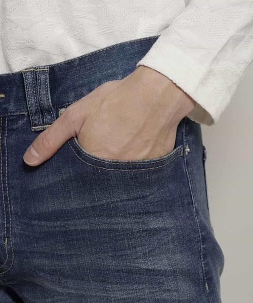 MK MICHEL KLEIN HOMME (エムケーミッシェルクランオム)の「スキニーデニムパンツ(デニムパンツ・メンズ・ネイビー/ブルー・46/48/50/44)」の9枚目の写真