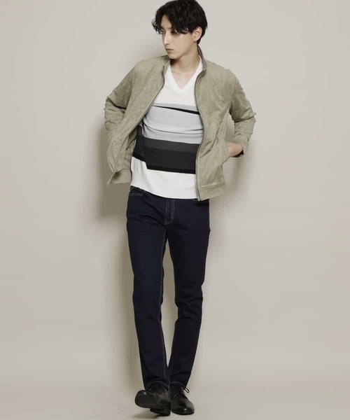 MK MICHEL KLEIN HOMME (エムケーミッシェルクランオム)の「スキニーデニムパンツ(デニムパンツ・メンズ・ネイビー/ブルー・46/48/50/44)」の10枚目の写真