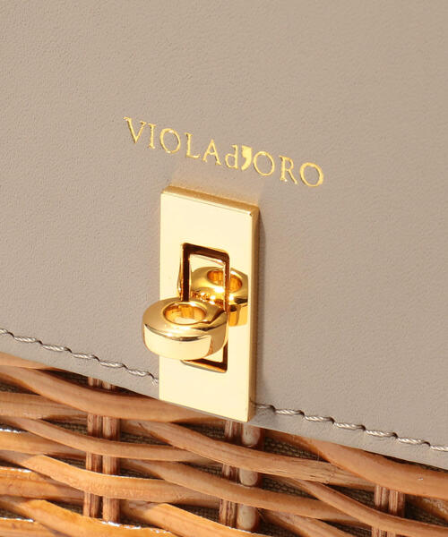 TOMORROWLAND （トゥモローランド）の「VIOLAd'ORO ラタン レザーフラップショルダーバッグ（ショルダーバッグ・レディース・ベージュ系その他・FREE）」の8枚目の写真