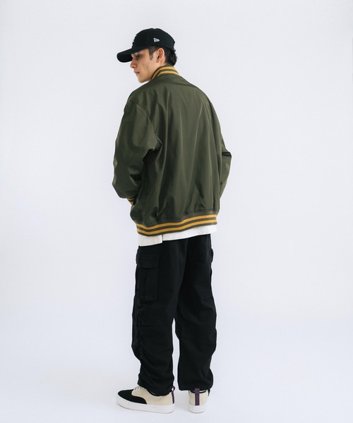 STARTER BLACK LABEL（スターターブラックレーベル）の「STARTER BLACK LABEL スターター オーバーサイズ ブランドロゴスタジャン（スタジャン・メンズ・ブラック/グリーン・46）」の7枚目の写真