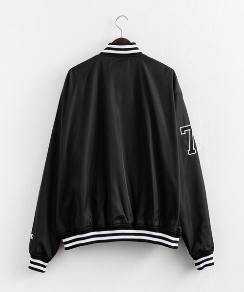 STARTER BLACK LABEL（スターターブラックレーベル）の「STARTER BLACK LABEL スターター オーバーサイズ ブランドロゴスタジャン（スタジャン・メンズ・ブラック/グリーン・46）」の8枚目の写真