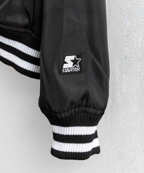 STARTER BLACK LABEL（スターターブラックレーベル）の「STARTER BLACK LABEL スターター オーバーサイズ ブランドロゴスタジャン（スタジャン・メンズ・ブラック/グリーン・46）」の14枚目の写真