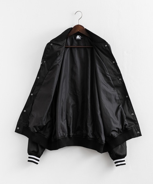 STARTER BLACK LABEL（スターターブラックレーベル）の「STARTER BLACK LABEL スターター オーバーサイズ ブランドロゴスタジャン（スタジャン・メンズ・ブラック/グリーン・46）」の12枚目の写真