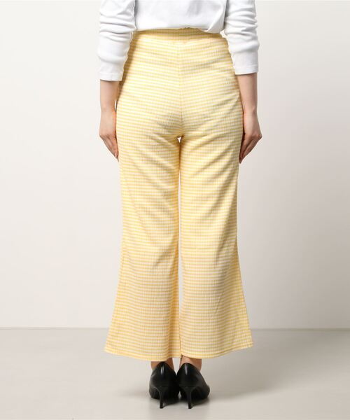 CHILLE（チル）の「ギンガムフレアパンツ（その他パンツ・レディース・パープル/イエロー/グリーン・FREE）」の4枚目の写真