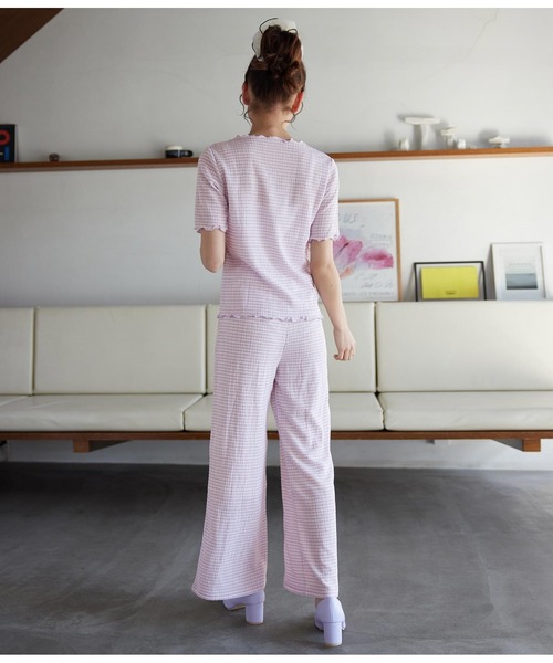 CHILLE（チル）の「ギンガムフレアパンツ（その他パンツ・レディース・パープル/イエロー/グリーン・FREE）」の8枚目の写真