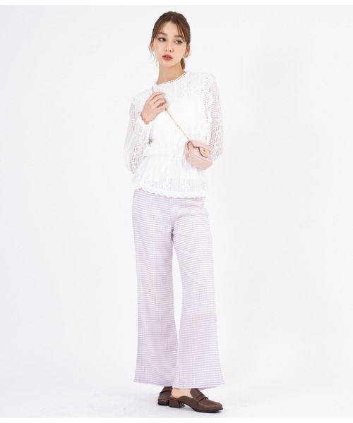 CHILLE（チル）の「ギンガムフレアパンツ（その他パンツ・レディース・パープル/イエロー/グリーン・FREE）」の20枚目の写真