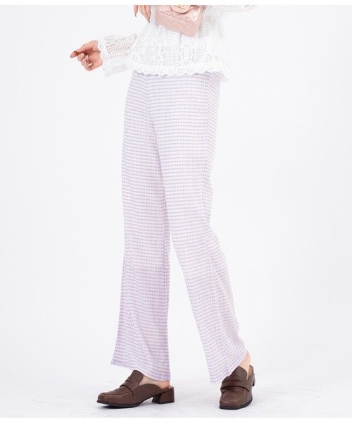 CHILLE（チル）の「ギンガムフレアパンツ（その他パンツ・レディース・パープル/イエロー/グリーン・FREE）」の16枚目の写真