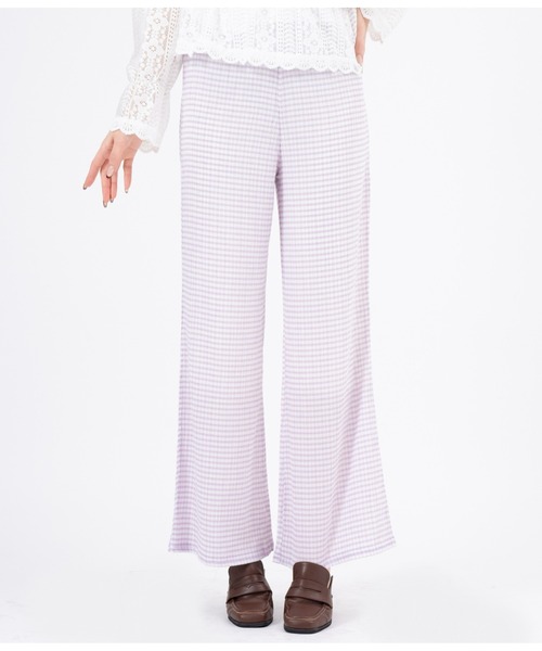 CHILLE（チル）の「ギンガムフレアパンツ（その他パンツ・レディース・パープル/イエロー/グリーン・FREE）」の17枚目の写真