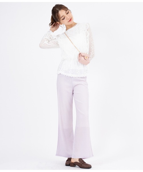 CHILLE（チル）の「ギンガムフレアパンツ（その他パンツ・レディース・パープル/イエロー/グリーン・FREE）」の18枚目の写真