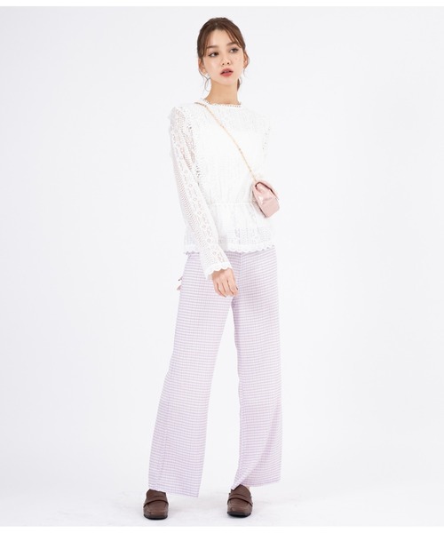 CHILLE（チル）の「ギンガムフレアパンツ（その他パンツ・レディース・パープル/イエロー/グリーン・FREE）」の19枚目の写真