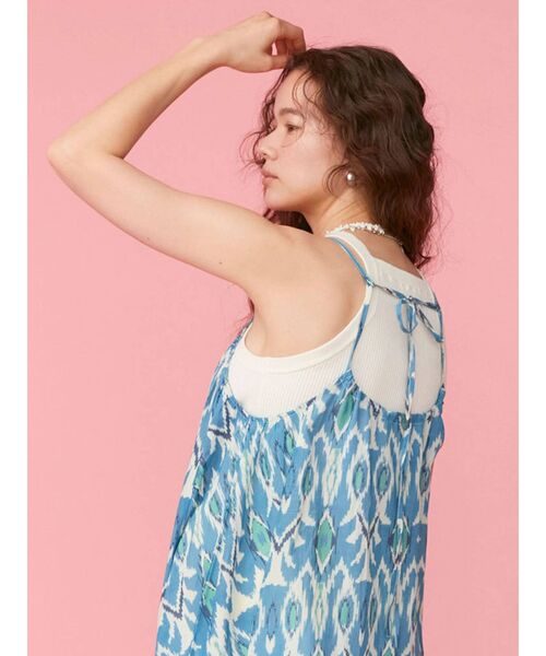 Ungrid(アングリッド)の「アメスリリブニットタンクトップ(タンクトップ・レディース・オフホワイト/ブラック/オレンジ/グリーン/ブルー・FREE)」の6枚目の写真