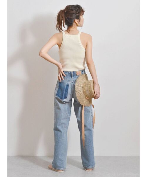 Ungrid(アングリッド)の「アメスリリブニットタンクトップ(タンクトップ・レディース・オフホワイト/ブラック/オレンジ/グリーン/ブルー・FREE)」の21枚目の写真