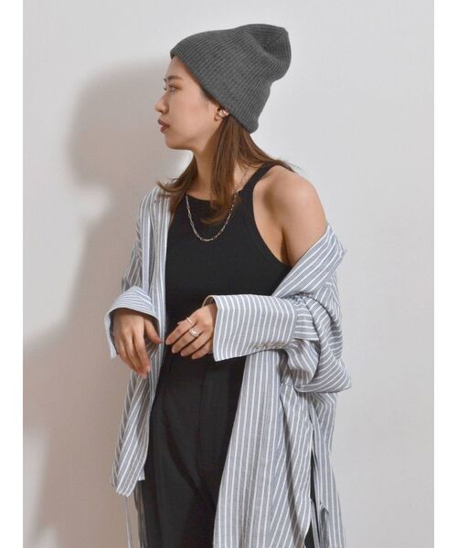 Ungrid(アングリッド)の「アメスリリブニットタンクトップ(タンクトップ・レディース・オフホワイト/ブラック/オレンジ/グリーン/ブルー・FREE)」の7枚目の写真