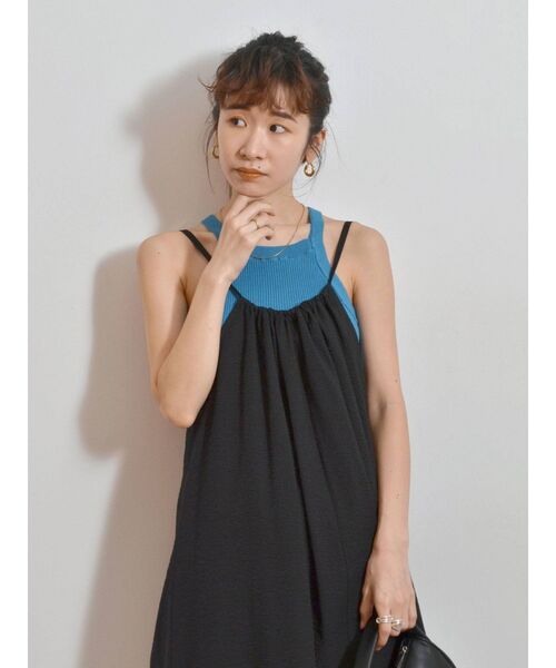 Ungrid(アングリッド)の「アメスリリブニットタンクトップ(タンクトップ・レディース・オフホワイト/ブラック/オレンジ/グリーン/ブルー・FREE)」の14枚目の写真