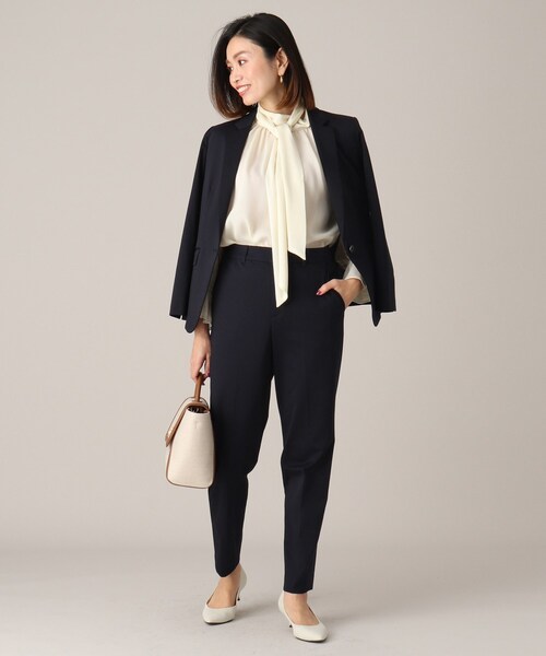 UNTITLED（アンタイトル）の「◆【接触冷感】ストレッチ テーラードジャケット（テーラードジャケット・レディース・ダークネイビー/ブラック・00/04/01/42/02/44/03/48）」の9枚目の写真