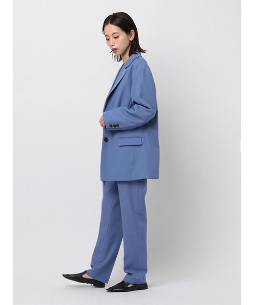 MECRE（メクル）の「シャンブレーオーバーサイズジャケット（テーラードジャケット・レディース・ブルー/カーキ・M/S）」の12枚目の写真