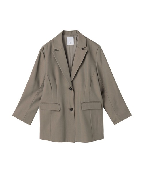 MECRE（メクル）の「シャンブレーオーバーサイズジャケット（テーラードジャケット・レディース・ブルー/カーキ・M/S）」の17枚目の写真