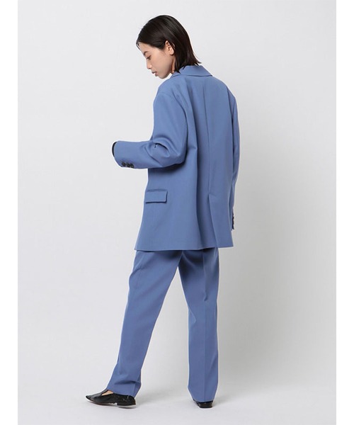 MECRE（メクル）の「シャンブレーオーバーサイズジャケット（テーラードジャケット・レディース・ブルー/カーキ・M/S）」の13枚目の写真