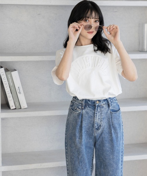 GeeRA（ジーラ）の「綿100％エンボス加工Ｔシャツ（Tシャツ/カットソー・レディース・ブラック/ホワイト・MEDIUM/LARGE/X-LARGE）」の19枚目の写真