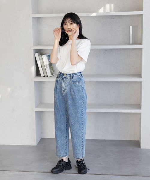 GeeRA（ジーラ）の「綿100％エンボス加工Ｔシャツ（Tシャツ/カットソー・レディース・ブラック/ホワイト・MEDIUM/LARGE/X-LARGE）」の16枚目の写真