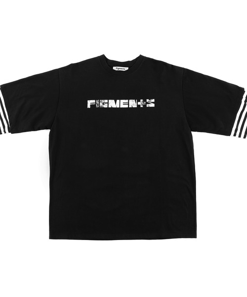 Figments（フィグメンツ）の「フェイクレイヤードロゴロンＴ（Tシャツ/カットソー・レディース・ホワイト/スミクロ/ブルー/グレー・SMALL/MEDIUM）」の9枚目の写真