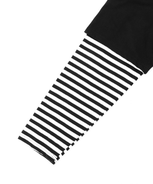 Figments（フィグメンツ）の「フェイクレイヤードロゴロンＴ（Tシャツ/カットソー・レディース・ホワイト/スミクロ/ブルー/グレー・SMALL/MEDIUM）」の12枚目の写真