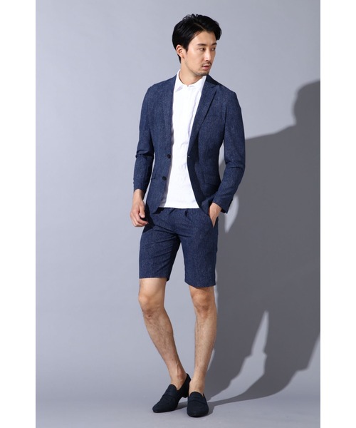 HIGH STREET（ハイストリート）の「HIGH STREET∴2WAYプリントサッカーショートパンツ（その他パンツ・メンズ・ネイビー/ブルー・S/L/M）」の4枚目の写真