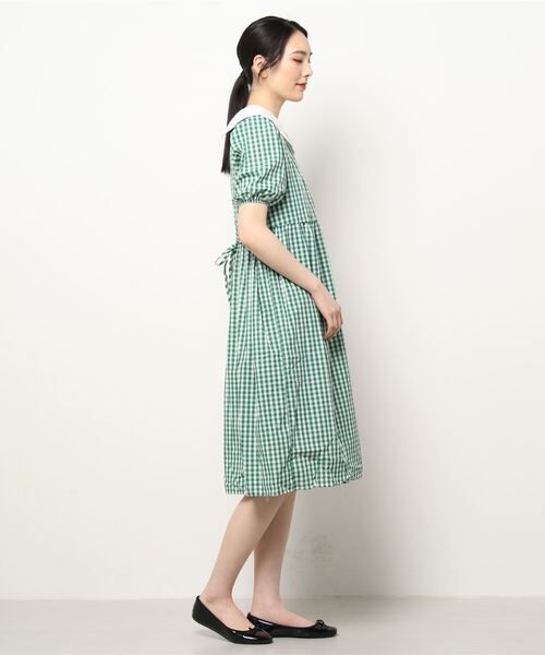 Clice de Paris(クリシェドゥパリス)の「K/ギンガムチェックワンピース(ワンピース・レディース・グリーン/ブラック・ONESIZE)」の4枚目の写真