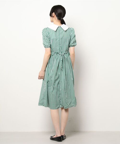Clice de Paris(クリシェドゥパリス)の「K/ギンガムチェックワンピース(ワンピース・レディース・グリーン/ブラック・ONESIZE)」の3枚目の写真