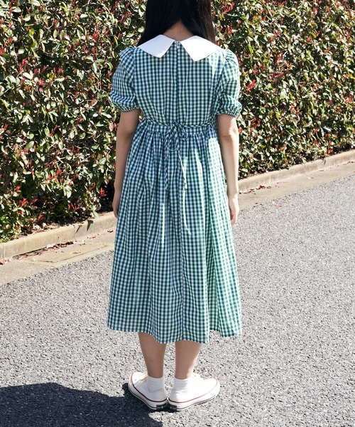 Clice de Paris(クリシェドゥパリス)の「K/ギンガムチェックワンピース(ワンピース・レディース・グリーン/ブラック・ONESIZE)」の10枚目の写真