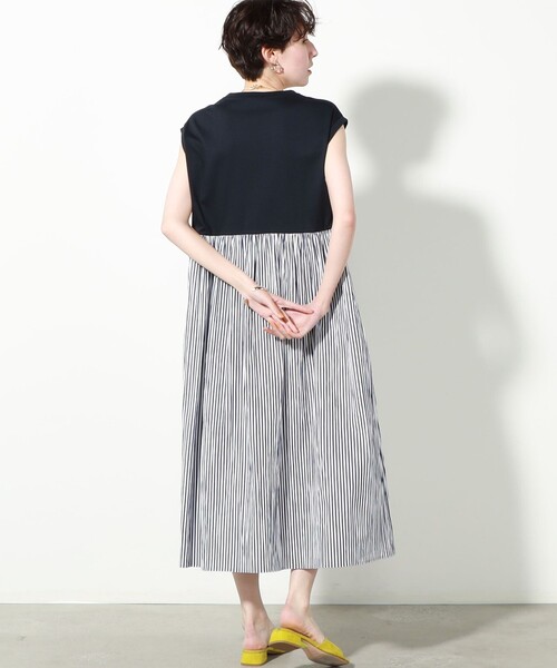 【未使用】NOLLEY’Sドット 切り替えワンピース 黒 定価¥15,400 NOLLEY'S（ノーリーズ）の「◇【WEB限定】リップルドット