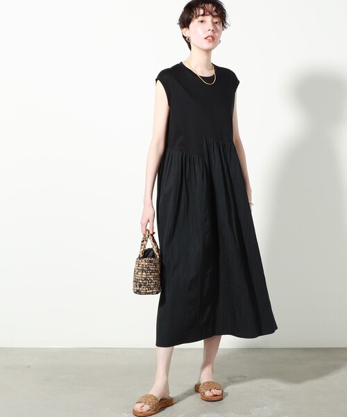 NOLLEY’S(ノーリーズ)の「ウエスト切り替えワンピース(ワンピース・レディース・ホワイト/ブラック/ブルー系その他7・FREE)」の7枚目の写真