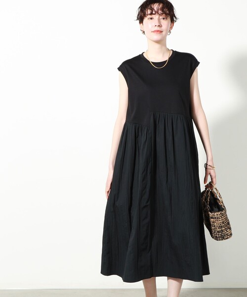 【未使用】NOLLEY’Sドット 切り替えワンピース 黒 定価¥15,400 NOLLEY'S（ノーリーズ）の「◇【WEB限定】リップルドット