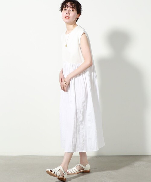 NOLLEY’S(ノーリーズ)の「ウエスト切り替えワンピース(ワンピース・レディース・ホワイト/ブラック/ブルー系その他7・FREE)」の10枚目の写真