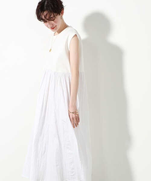 NOLLEY’S(ノーリーズ)の「ウエスト切り替えワンピース(ワンピース・レディース・ホワイト/ブラック/ブルー系その他7・FREE)」の12枚目の写真