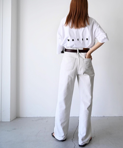 CANAL JEAN(キャナルジーン)の「1975 TOKYO(1975 トーキョー) "Heavy Water"ルーズTシャツ(Tシャツ/カットソー・レディース・ホワイト/ネイビー・LARGE/X-LARGE)」の12枚目の写真