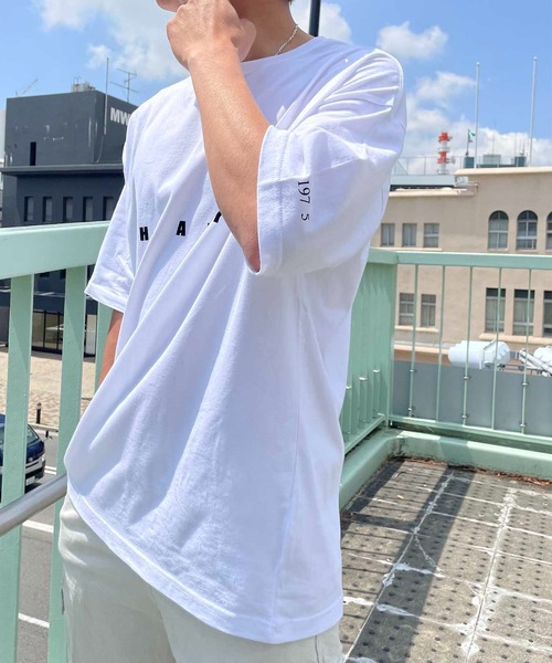 CANAL JEAN(キャナルジーン)の「1975 TOKYO(1975 トーキョー) "Heavy Water"ルーズTシャツ(Tシャツ/カットソー・レディース・ホワイト/ネイビー・LARGE/X-LARGE)」の14枚目の写真