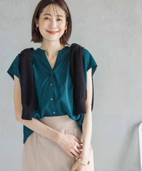 GLOBAL WORK(グローバルワーク)の「ドライメッシュカーデ/275508(カーディガン/ボレロ・レディース・グリーン/オフホワイト/ライトイエロー/ブラック・FREE)」の8枚目の写真