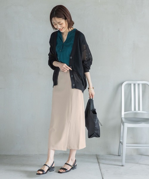 GLOBAL WORK(グローバルワーク)の「ドライメッシュカーデ/275508(カーディガン/ボレロ・レディース・グリーン/オフホワイト/ライトイエロー/ブラック・FREE)」の11枚目の写真