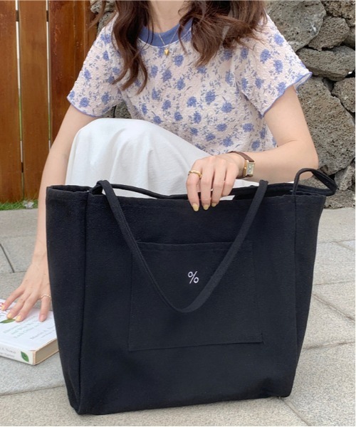 gossip！ロサンゼルス（ゴシップロサンゼルス）の「キャンバストートバッグ（トートバッグ・レディース・ブラック/オフホワイト・FREE）」の7枚目の写真