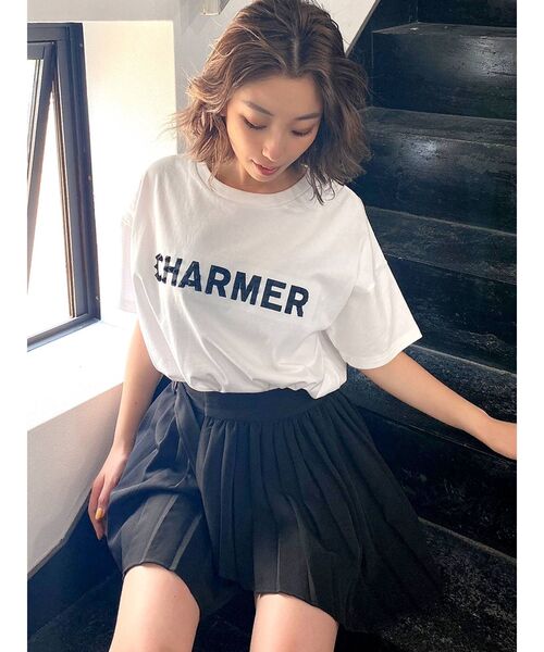 GYDA（ジェイダ）の「CHARMERスタッズBIG Tシャツ（Tシャツ/カットソー・レディース・ブラック/オフホワイト/マスタード・FREE）」の10枚目の写真
