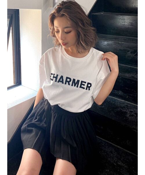 GYDA（ジェイダ）の「CHARMERスタッズBIG Tシャツ（Tシャツ/カットソー・レディース・ブラック/オフホワイト/マスタード・FREE）」の11枚目の写真