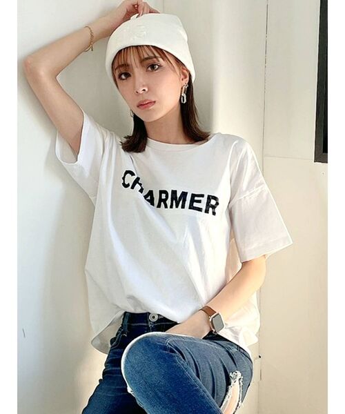 GYDA（ジェイダ）の「CHARMERスタッズBIG Tシャツ（Tシャツ/カットソー・レディース・ブラック/オフホワイト/マスタード・FREE）」の13枚目の写真