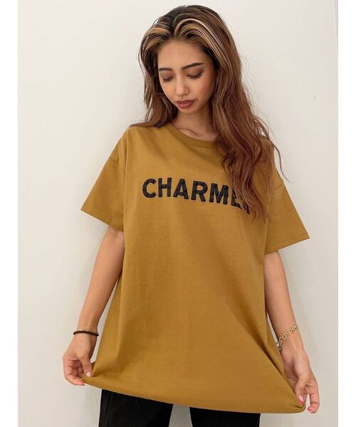 GYDA（ジェイダ）の「CHARMERスタッズBIG Tシャツ（Tシャツ/カットソー・レディース・ブラック/オフホワイト/マスタード・FREE）」の19枚目の写真