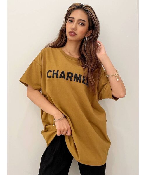 GYDA（ジェイダ）の「CHARMERスタッズBIG Tシャツ（Tシャツ/カットソー・レディース・ブラック/オフホワイト/マスタード・FREE）」の20枚目の写真